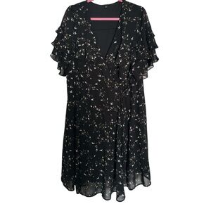 Torrid Black and Silver Sequin Midi Dress